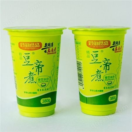豆帝煮低温精品绿豆冰沙风味饮料杯装380g植物饮料