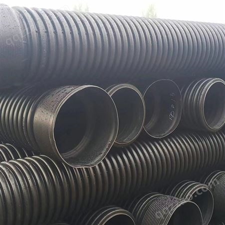 钢带波纹管 大口径排污管 材质 聚乙烯 颜色黑色 型号全800 600
