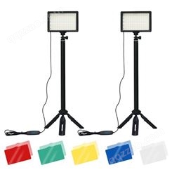 跨境新品LED平板直播灯室内摄影打光手机拍照便携三脚架方形灯