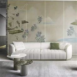 中国风墙绘彩绘服务设计专业美化空间环境墙画