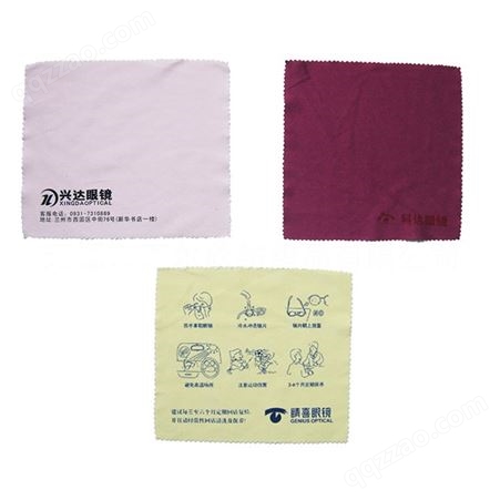 眼镜布 可定制透明PVC袋擦拭布丝印压印转印超细纤维镜布