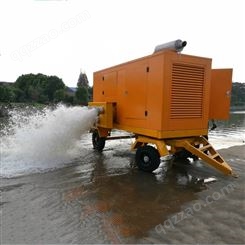 移动泵车 防汛排涝泵 大流量自吸泵 市政排污河道清理2000m³柴油水泵