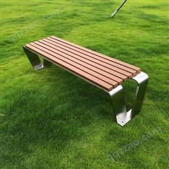不锈钢公园椅防腐木