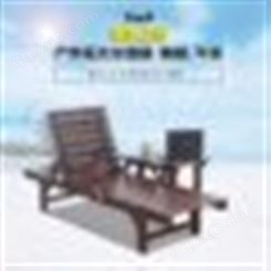休闲躺椅碳化防腐木椅