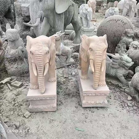 盛达 景区古建门口石雕狮子 半手工雕刻 抗压性强 动物造型
