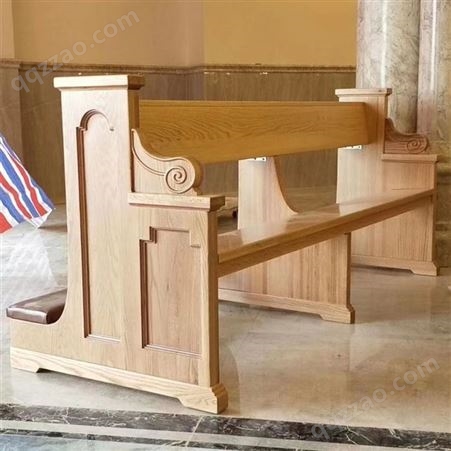 沈 阳教堂长椅 教会实木椅子 长度可定制 颜色可选 多种教堂设备