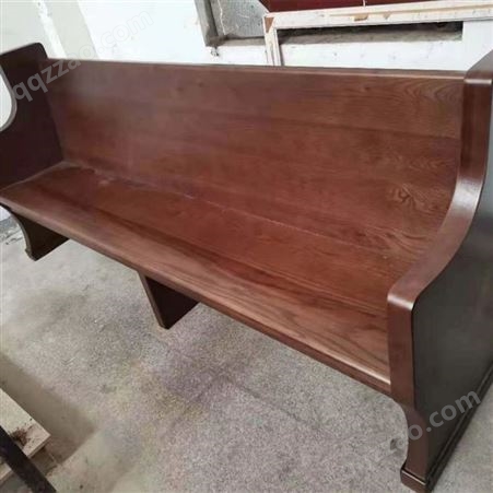 绍 兴教堂实木长椅 5米长度 可定制 专业教堂用品 恒森出品