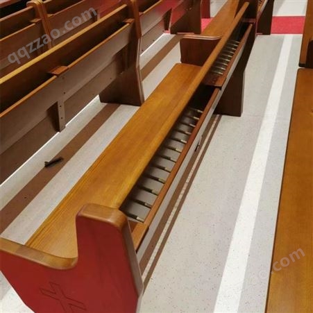 绍 兴教堂实木长椅 5米长度 可定制 专业教堂用品 恒森出品