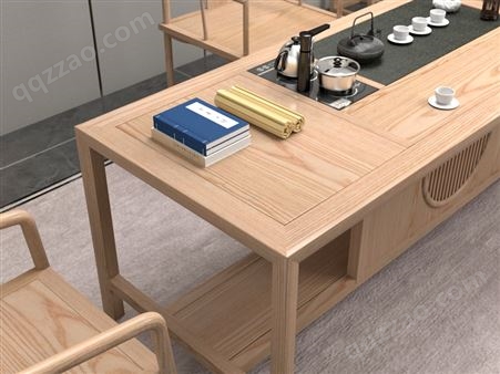 大板茶桌椅组合实木功夫泡茶几新中式茶具套装一体办公室禅意茶台
