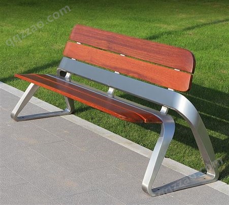 公园靠背长条椅，防腐木户外休闲椅，长条凳子