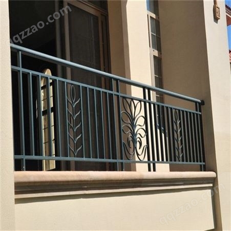鑫克定制锌钢组装式防护栏 三横梁带花型阳台护栏 飘窗栏杆