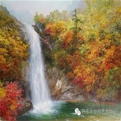 朝鲜画 朝鲜油画价格 姜恩珠（功勋艺术家）《金刚山的秋天》165x110