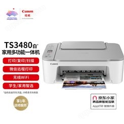 佳能（Canon）TS3480（白）无线家用彩色喷墨多功能一体机（打印/