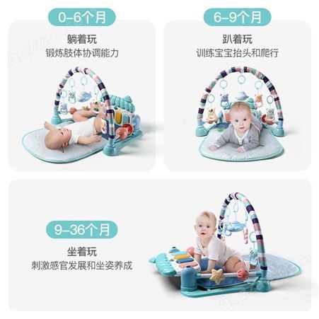婴儿玩具0-1岁新生儿礼盒宝宝婴幼儿健身架0-3-6个月床铃脚踏钢琴