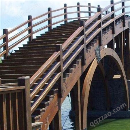 沈阳景观桥 防腐木桥定做厂家 天意园林承接各类防腐木工程设计施工