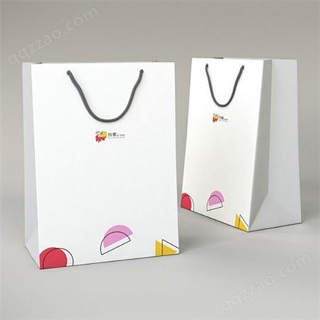 纸质手提袋 白卡纸手提袋 免费设计白卡纸手提袋 宏诺包装