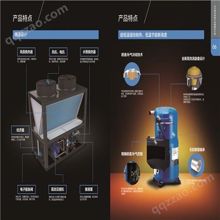 空气能热泵供暖系统 冷暖热泵空气源取暖采暖设备 中广采暖机