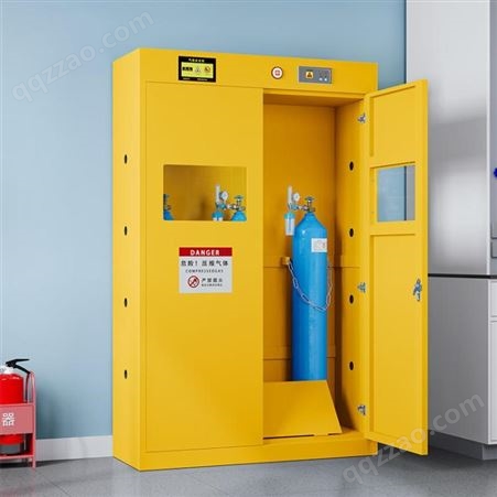 加厚防爆气瓶柜实验室安全柜全钢智能报警煤气罐存放柜氧气瓶柜